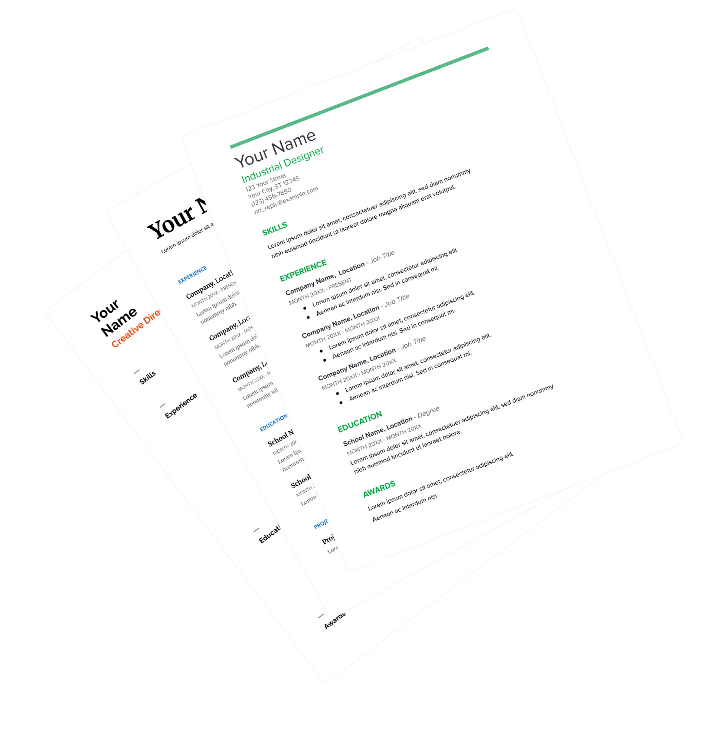CV versions preview